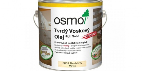 OSMO - Tvrdý voskový olej bezbarvý mat 3062