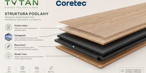 COREtec Tytan –  vysoká odolnost a realistický vzhled dřeva