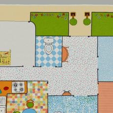 Tarkett Exclusive 300 Play MA IARE MAISON MULTICOLOUR