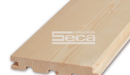 Podlahové palubky SECA - Smrková podlahovka 28 x 196 mm profil 