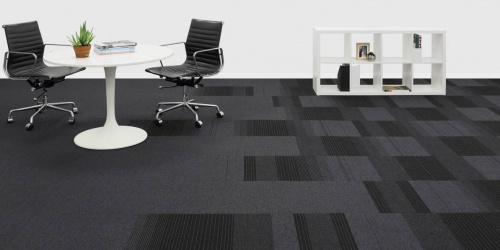 Kobercové čtverce Burmatex Balance Echo 21001 black - různé kombinace
