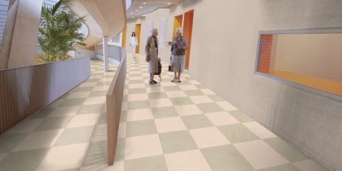 Přírodní linoleum Forbo Marmoleum Modular Shade Cloudy sand