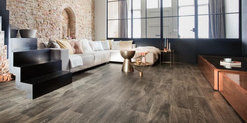PVC podlahy IVC Group Leoline Solid Woodland Burned Wood 596