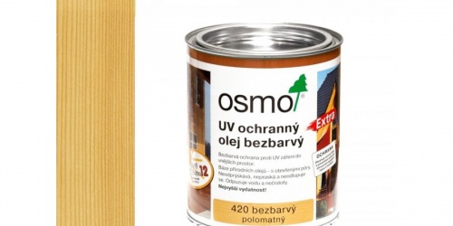 OSMO - UV ochranný olej bezbarvý EXTRA, s účinnými látkami pro exteriér