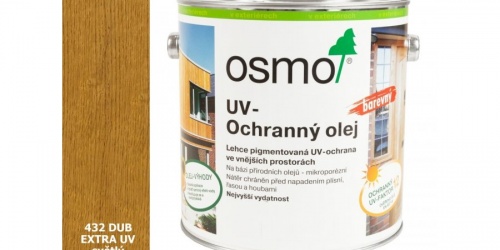 OSMO - UV ochranný olej dub světlý barevný EXTRA, s účinnými látkami pro exteriér