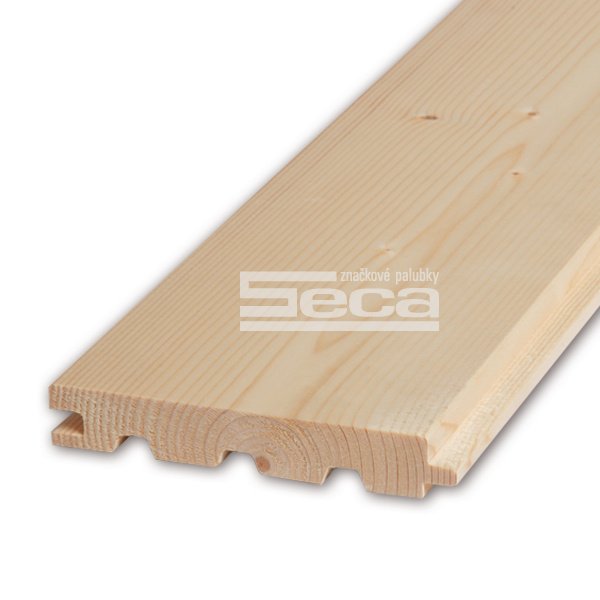 Podlahová prkna SECA - Smrková podlahovka 28x196 mm profil O AB