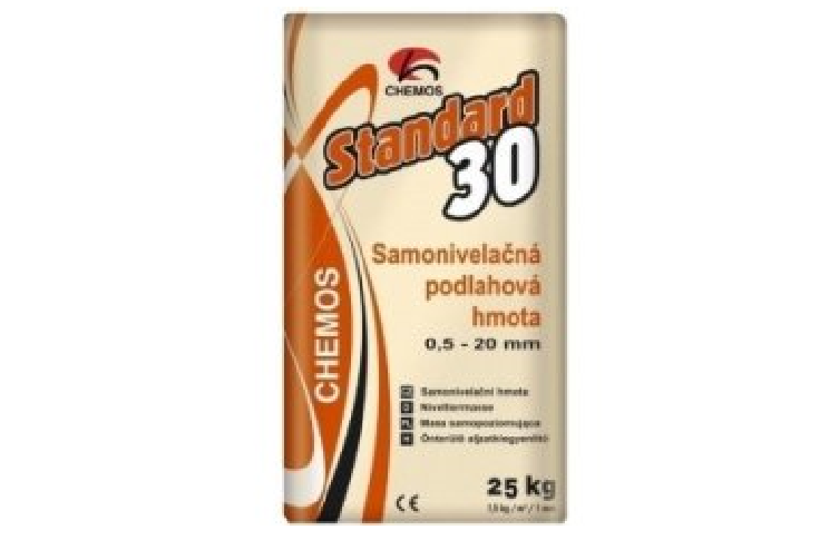 Samonivelační podlahové hmoty CHEMOS Standard 30