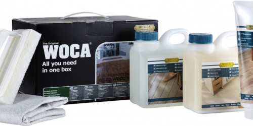 WOCA Box s pečující pastou na olejované, voskované podlahy - bílý