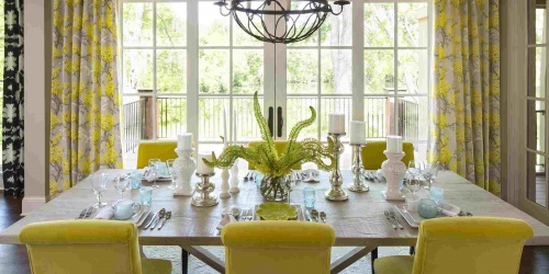 yellow dining room